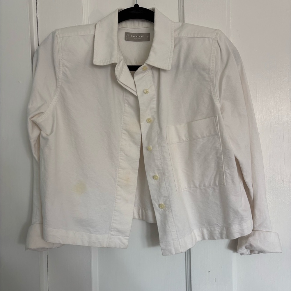 Everlane Women's White Oxford Crop